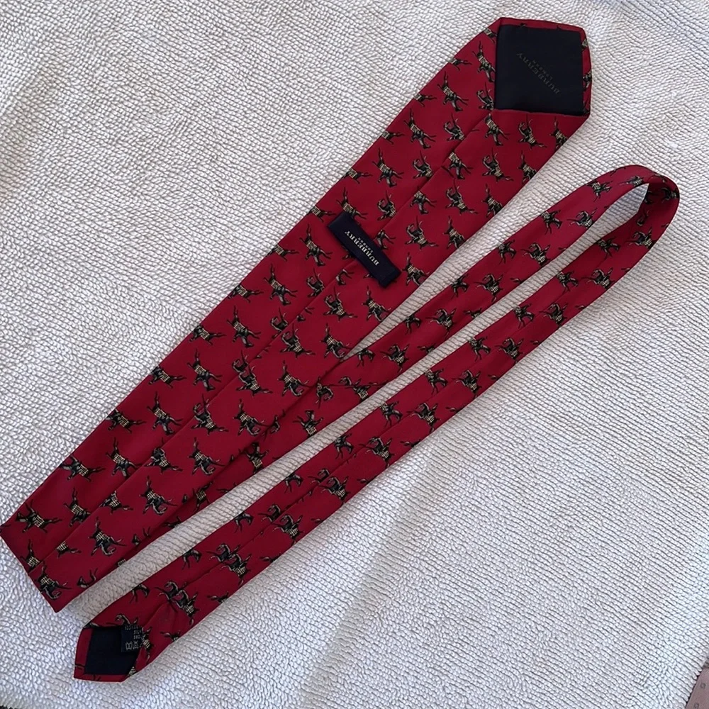 Burberry equestrian jockey silk tie, as is - Picture 11 of 12